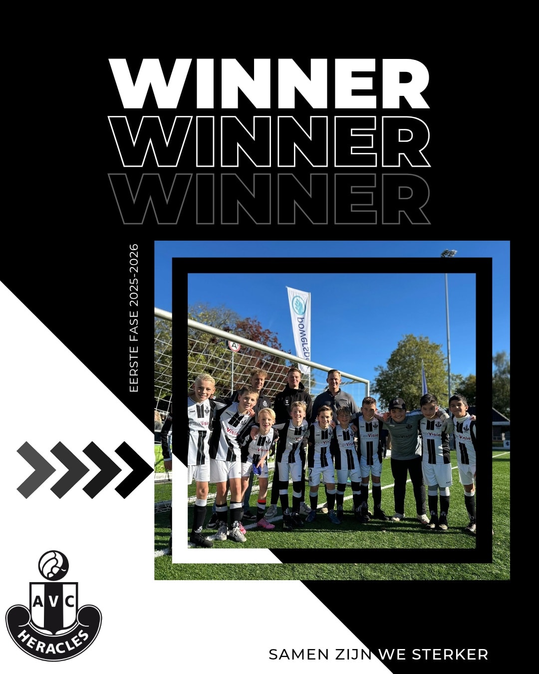 Gefeliciteerd, Kampioenen van AVC Heracles JO11-4 🎉⚽