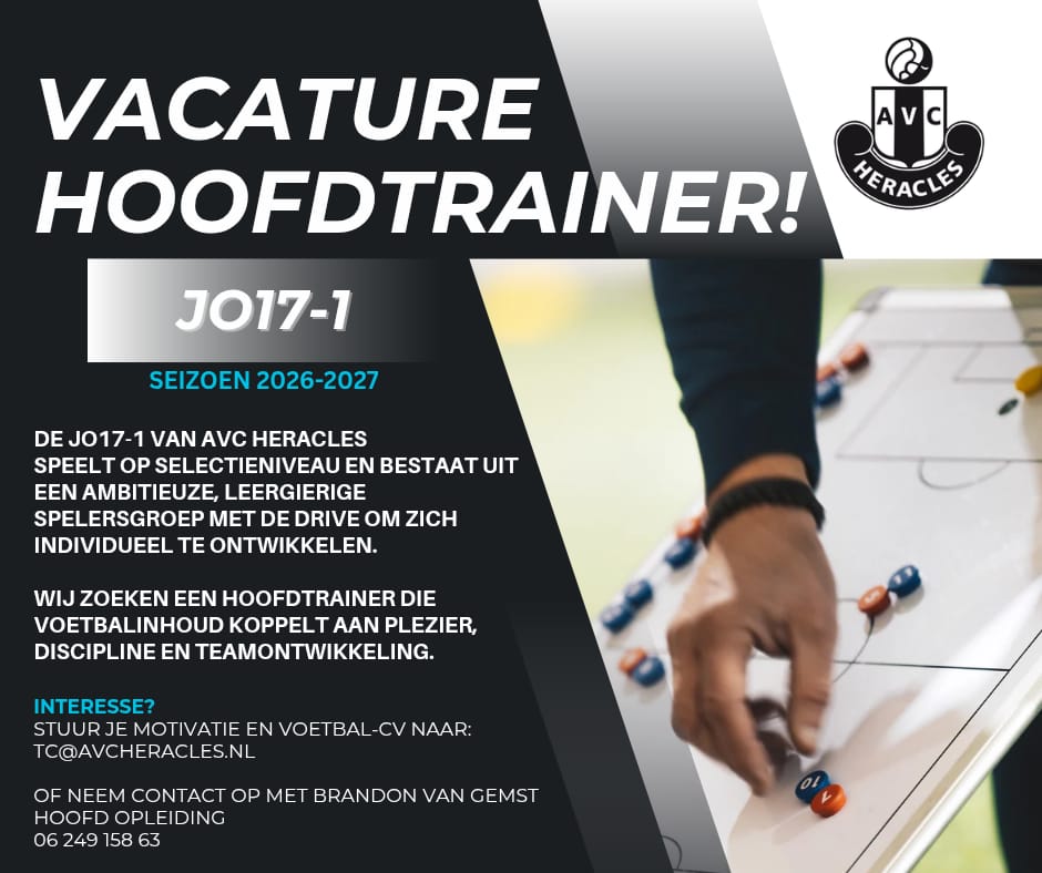 Vacature: Hoofdtrainer JO17-1 – Seizoen 2026/2027